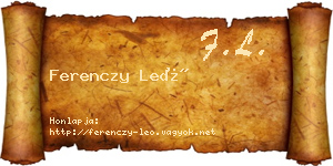 Ferenczy Leó névjegykártya